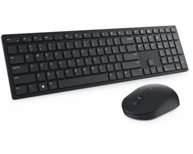 Kit Tastatura si Mouse wireless Dell Pro KM5221W, Layout US Intl, Retail Box (Negru)