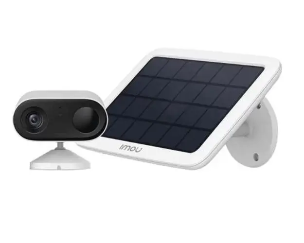 Camera supraveghere wireless WiFi IMOU Cell Go KIT/IPC-B32P/FSP12, 3 MP, 2.8mm, IR 7 m, detectie miscare, microfon si difuzor + panou solar (Alb)