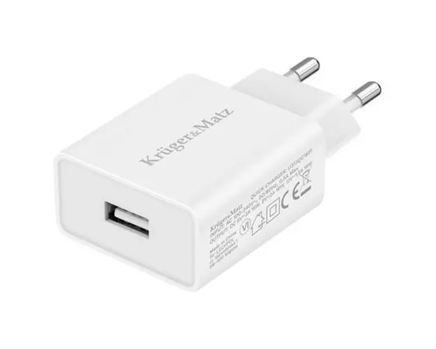 Incarcator retea Kruger&Matz PUMP EXPRESS, 18W, 1 x USB A (Alb)