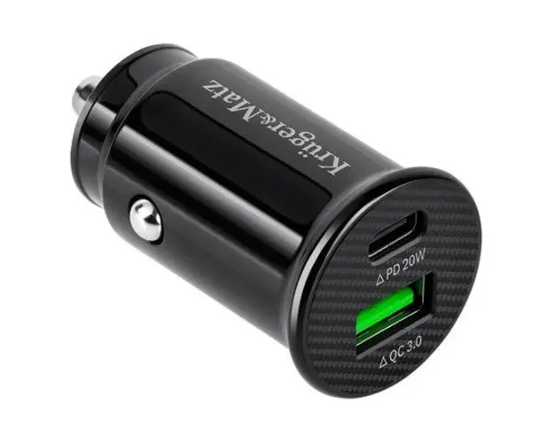 Incarcator auto Kruger&Matz KM0870, 1 x USB-C, 1 x USB, 20W (Negru) 