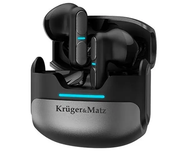 Casti True Wireless Kruger&Matz M8, Bluetooth, Microfon (Negru)