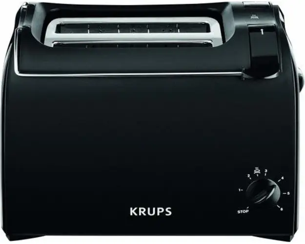 Prajitor de paine Krups KH 1518 ProAroma, 700 W, 2 felii, 6 trepte (Negru)