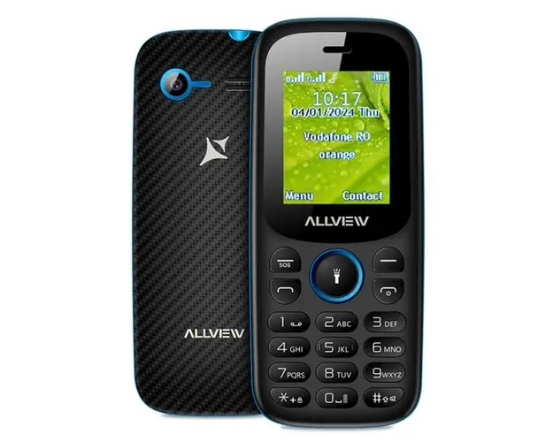 Telefon mobil Allview L802, Ecran TFT 1.77inch, 2G, Dual SIM (Negru/Albastru)