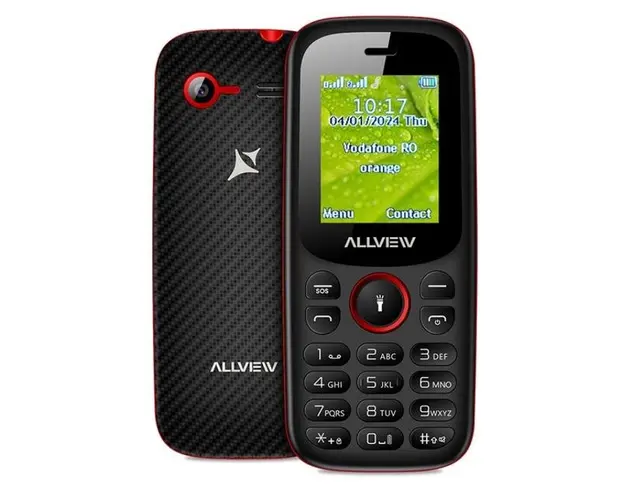 Telefon mobil Allview L802, Ecran TFT 1.77inch, 2G, Dual SIM (Negru/Rosu)
