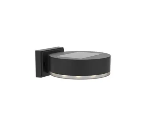 Lampa solara pentru perete FLINK FK-LS-23428-1, 12 LED-uri, Lumina calda, 10 Lumeni, 2 buc (Negru)