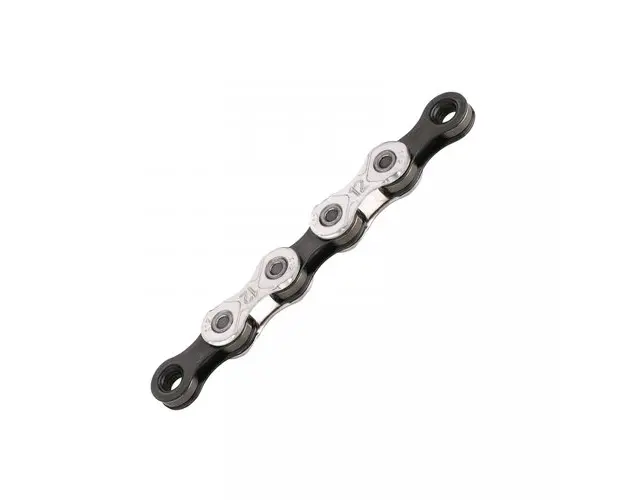 Lant Bicicleta Kmc X12 - 1/2 x 11/128 Inch, 12 Viteze, Argintiu/Negru
