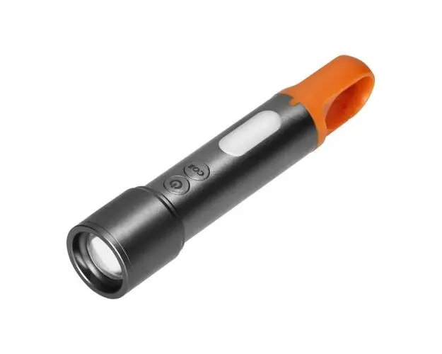 Lanterna LED SMD + COB Virone LT-18, 10W + 2W, 350 lm, zoom, baterie 1200 mAh, capace colorate
