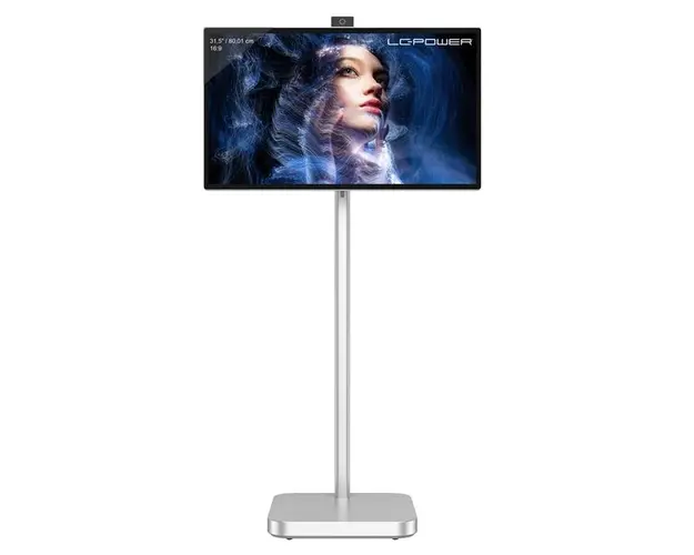 Monitor VA LED LC-Power 31.5inch LC-M32S4K, UHD (3840 x 2160), Mini-HDMI, USB-C, WiFi, Boxe (Argintiu)