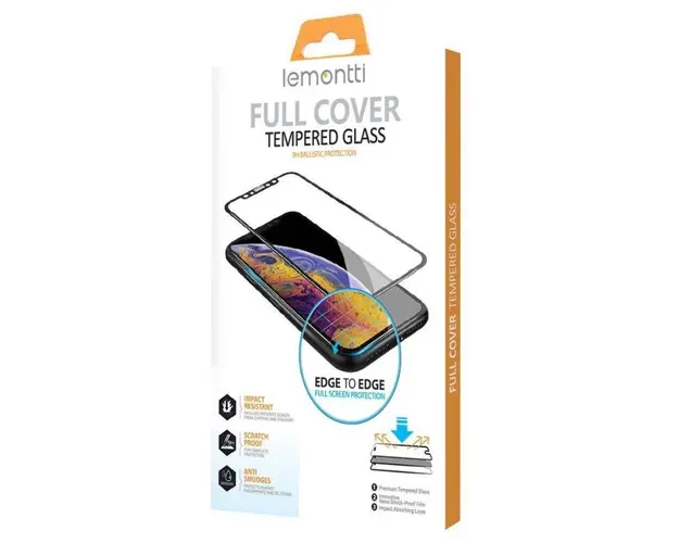 Folie protectie Lemontti LEMFSFFRN9P4GBK pentru Xiaomi Redmi Note 9 Pro 4G (Transparent/Negru)
