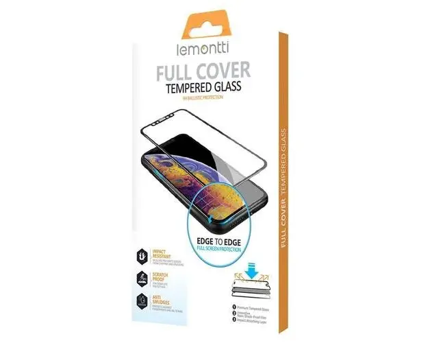 Folie Protectie Sticla Lemontti Full Fit Oppo A15, 2.5D, 9H, 0.33mm (Negru/Transparent)