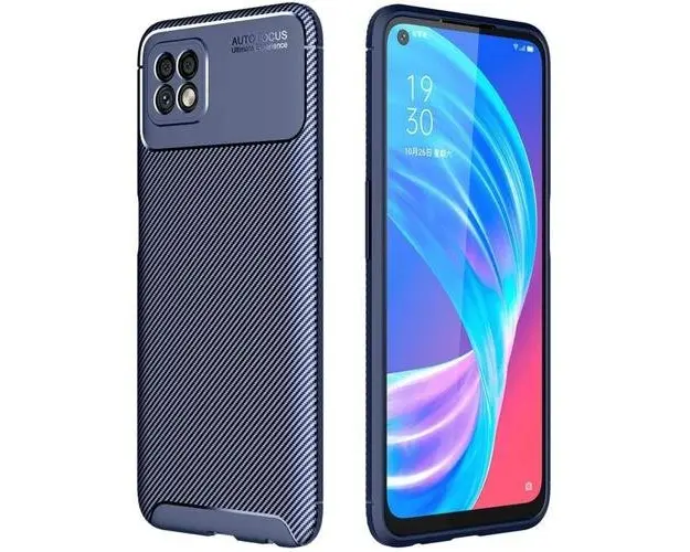 Husa Protectie Spate Lemontti pentru Oppo A72 (Albastru)