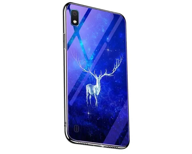 Protectie spate Lemontti Glass Star Elk EDA00259905D pentru Samsung Galaxy A30 (Albastru)