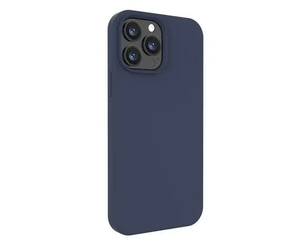 Husa Protectie Spate Lemontti Liquid Silicon LHLSI13PDB pentru iPhone 13 Pro (Albastru)