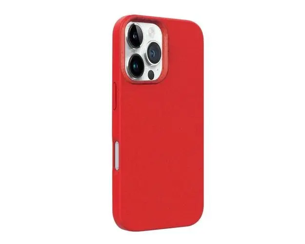 Husa Multiple Color Wheat MagSafe Lemontti pentru iPhone 16 Pro, Rosu