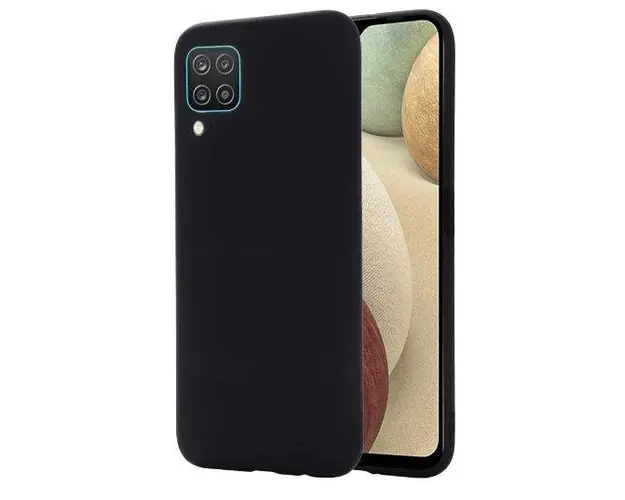 Protectie Spate Lemontti LEMSLKA12NG pentru Samsung Galaxy A12 (Negru)