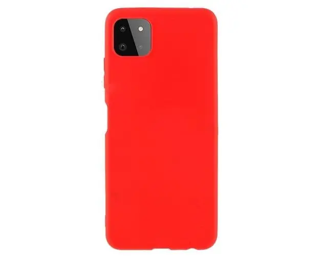 Husa Protectie Spate Lemontti Silky pentru Samsung Galaxy A22 5G, Silicon (Rosu)