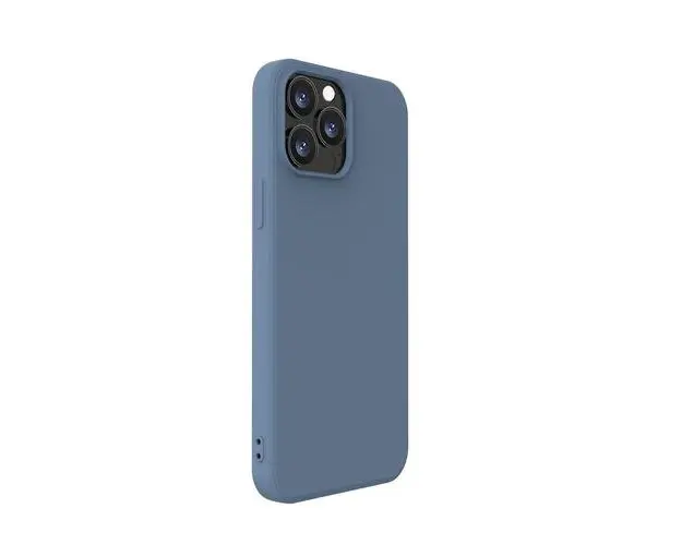 Husa Protectie Spate Lemontti Silicon Soft Slim LHSSSI13PML pentru iPhone 13 Pro Max (Albastru)