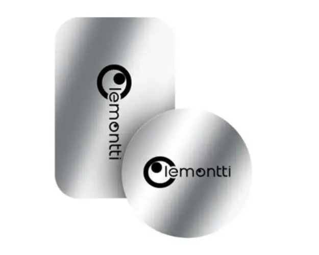 Set 2 Placute Metalice Lemontti LSETPMSMAG pentru suport magnetic (Gri)