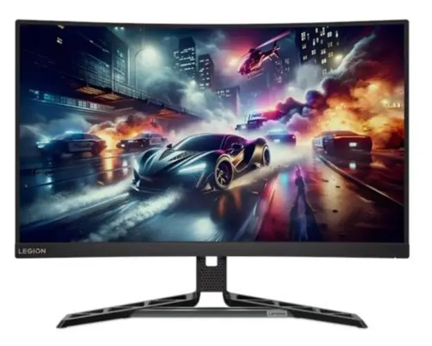 Monitor Gaming VA LED Lenovo Legion 27inch R27qc-30, WQHD (2560 x 1440), HDMI, DisplayPort, Ecran curbat, Boxe, Pivot, 180 Hz, 0.5 ms (Negru)