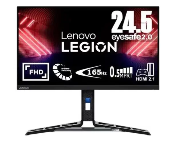 Monitor Gaming IPS LED Lenovo 24.5inch R25i-30, Full HD (1920 x 1080), HDMI, DisplayPort, Boxe, Pivot, 165 Hz, 0.5 ms (Negru)