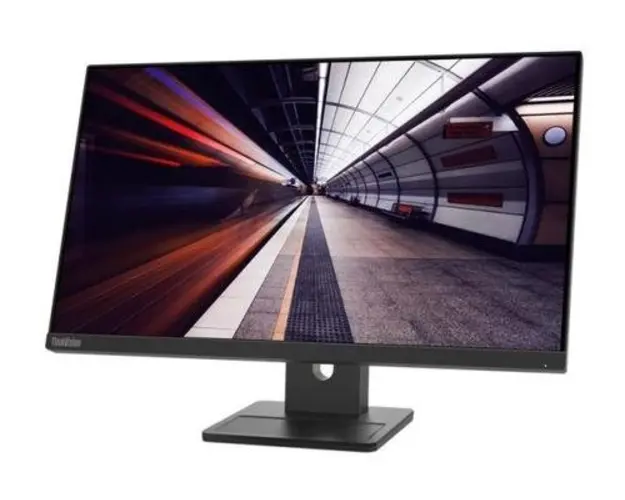 Monitor IPS LED Lenovo ThinkVision 23.8inch E24-30, Full HD (1920 x 1080), VGA, HDMI, DisplayPort, Boxe, Pivot (Negru)
