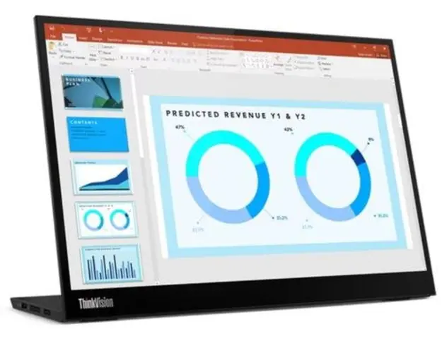 Monitor Portabil IPS LED Lenovo 14inch ThinkVision M14d, 2240 x 1400, USB Type-C (Negru)