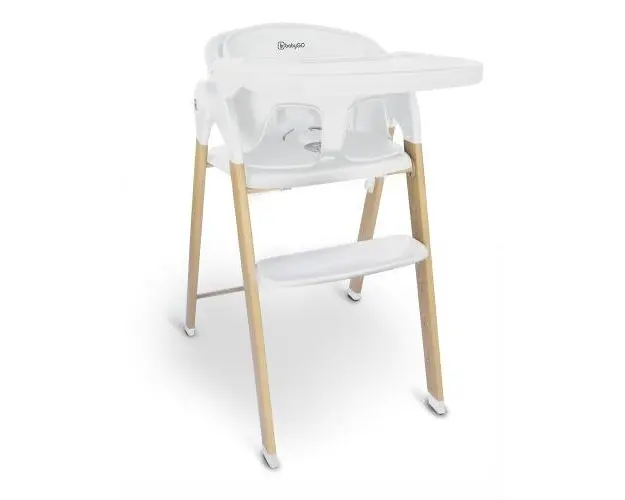 Scaun de masa 3 in 1 transformabil BabyGo Levels (Alb)