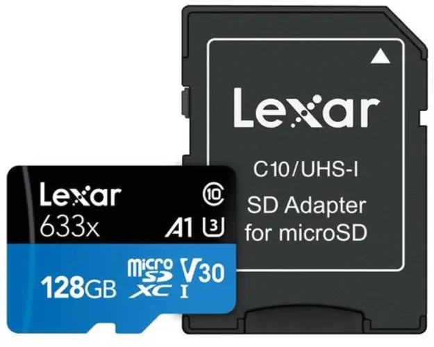 Card de memorie Lexar 633x microSDXC, 128GB, UHS-I + adaptor SD