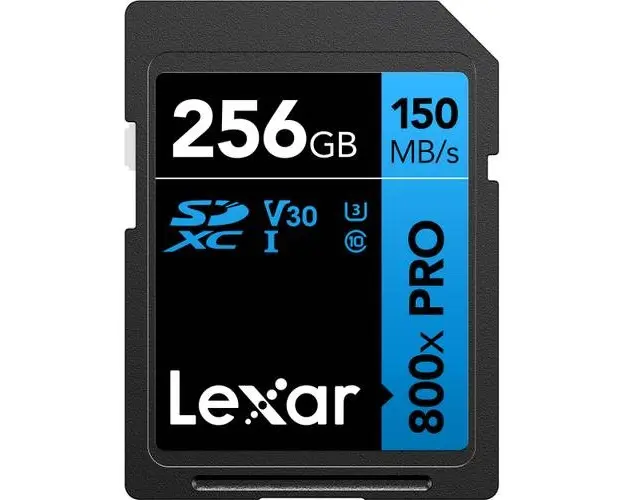 Card de memorie Lexar Professional 800x PRO, 256GB, SDXC, UHS-I U3, V30