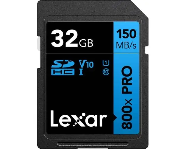 Card de memorie Lexar Professional 800x PRO, 32GB, SDHC, UHS-I U1, V10