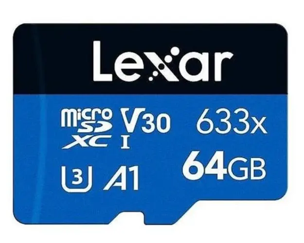Card de memorie Lexar High-Performance 633x, 64GB, microSDXC, UHS-I U3, V30