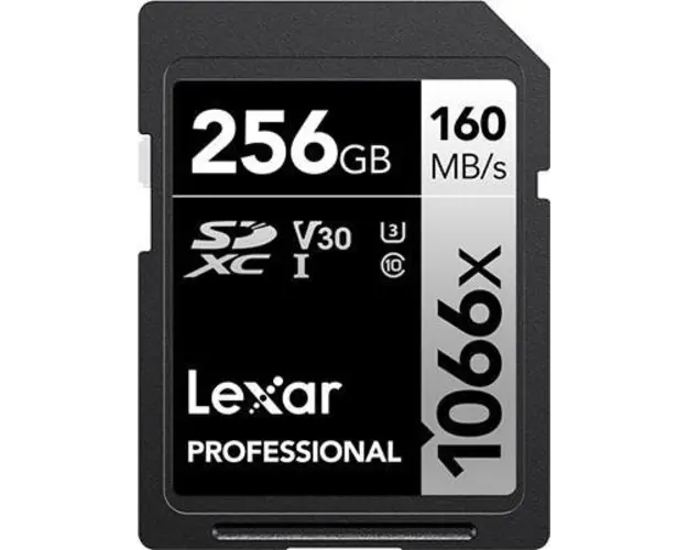 Card de memorie Lexar Professional 1066x, 256GB, SDXC, UHS-I U3, V30