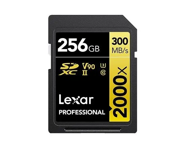 Card de memorie Lexar Professional 2000x, 256GB, SDXC, UHS-II U3, V90