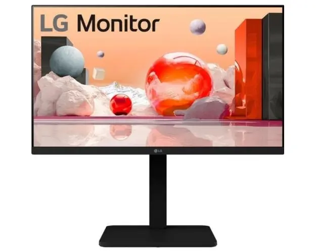 Monitor IPS LED LG 23.8inch 24BA550-B, Full HD (1920 x 1080), VGA, HDMI, DisplayPort, Boxe, Pivot, 100 Hz, 5 ms (Negru)