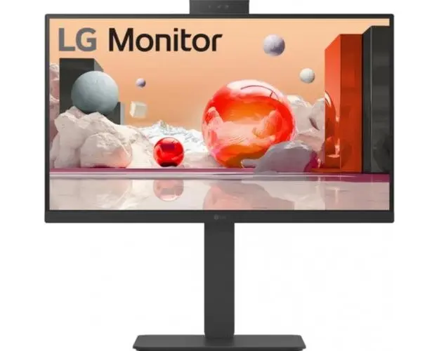 Monitor IPS LED LG 23.8inch 24BA850-B, Full HD (1920 x 1080), HDMI, DisplayPort, Boxe, Pivot (Negru)
