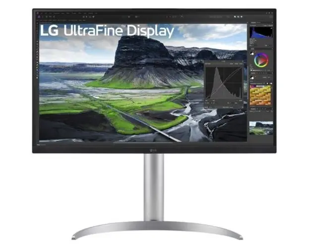 Monitor IPS LED LG 27inch 27UQ850V-W, UHD (3840 x 2160), HDMI, DisplayPort, Boxe, Pivot (Alb/Argintiu)