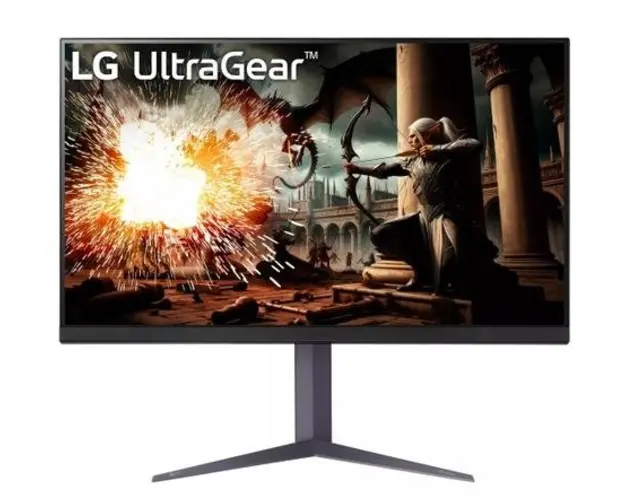 Monitor Gaming IPS LED LG 31.5inch 32GS75Q-B, QHD (2560 x 1440), HDMI, DisplayPort, Pivot, 180 Hz, 1 ms (Negru)