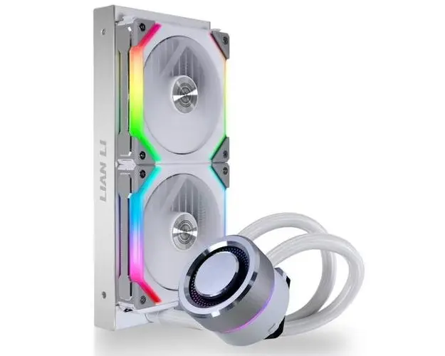 Cooler CPU Lian Li GALAHAD 240 SL V2 AiO, iluminare ARGB, 2x120 mm, 1900 rpm, PWM (Alb)