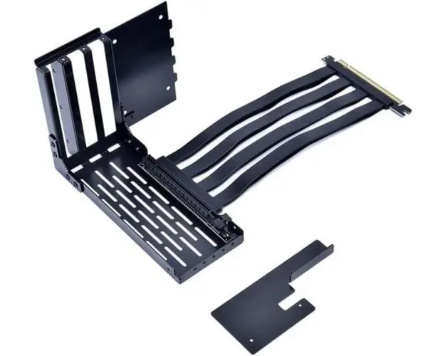 Suport Lian Li LANCOOL II-1X, pentru montarea verticala a placii video + cablu Riser PCIe x16 3.0 (Negru)