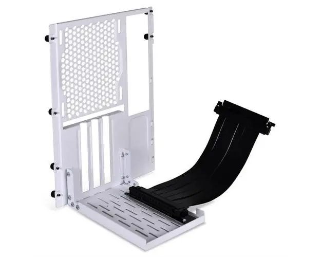 Kit montare verticala a placii video Lian Li O11DMINI-1W-4, Pentru O 11D Mini si 011 Air Mini, PCIe 4.0, 200 mm (Alb)