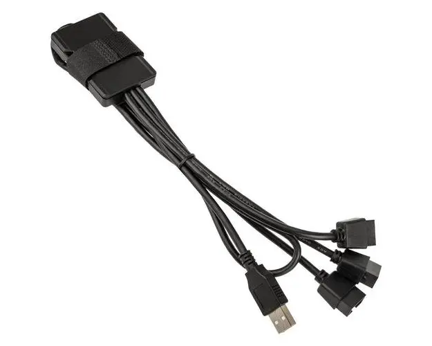 Hub intern USB Lian Li PW-U2TPAB, USB 2.0 la 3x USB 2.0 9 pini (Negru)