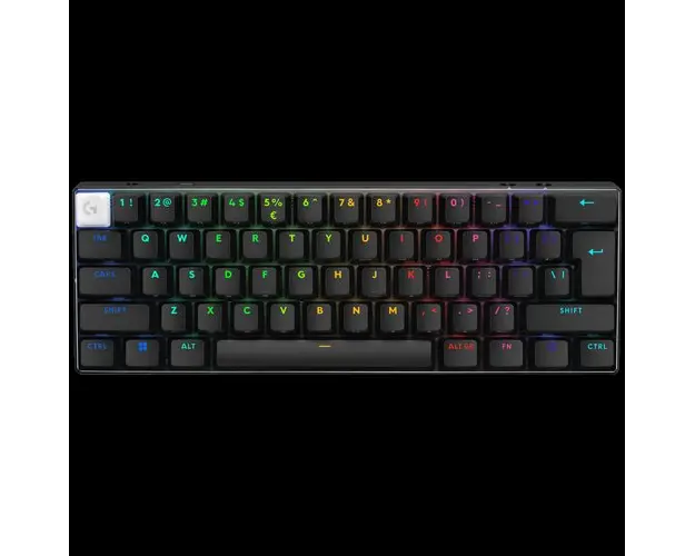 Tastatura Gaming Mecanica Wireless Logitech PRO X 60 LIGHTSPEED, 2.4GHz/Bluetooth, Switch-uri Tactile, Layout US International (Negru)