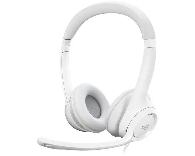 Casti Stereo Logitech H390, USB, Microfon (Alb)
