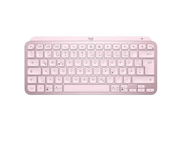 Tastatura Wireless LOGITECH MX Keys Mini Minimalist, Illuminata (Roz)