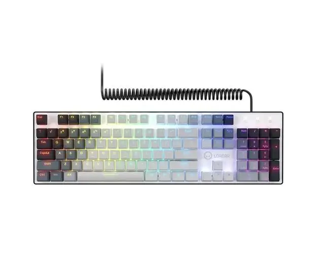 Tastatura Gaming Mecanica Lorgar Azar 514 RGB, iluminare RGB, Layout EN (Alb)
