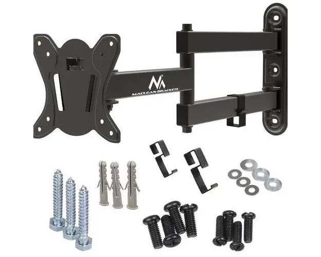 Suport Perete Maclean MC-417, 13inch - 32inch, 30 kg, ajustabil (Negru)