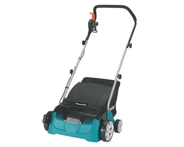 Scarificator electric Makita UV3200, 1300 W, Latime de taiere 32 cm, Cos colector 30 L (Negru/Albastru)