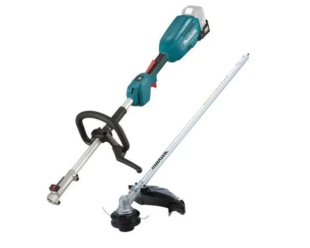 Motocoasa Makita DUX18ZX1, 18 V, 470 W, 9700 rpm, Cu extensie 30 cm, Fara acumulator si incarcator (Negru/Albastru)
