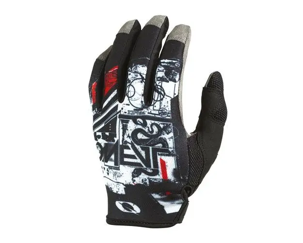Manusi Ciclism O'Neal Mayhem Scarz V.22 - S/8, Negru-Alb-Rosu