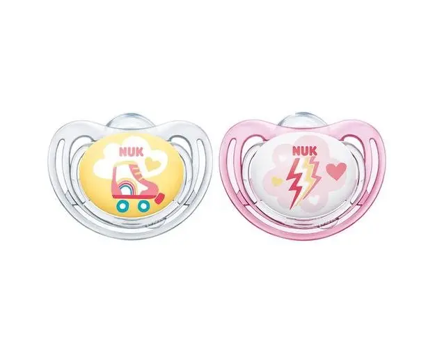 Suzeta Nuk Freestyle Silicon M3 Galben 18-36 luni 2 Bucati Set